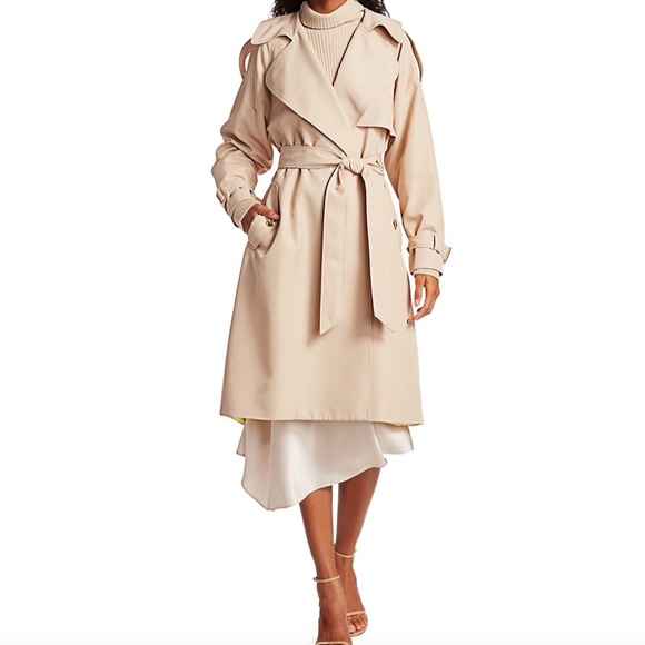NWT $595 Alice + Olivia Adrien Trench Coat XS - Picture 2 of 15